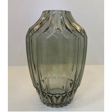 Vaso de Vidro Fumê Relevos M 